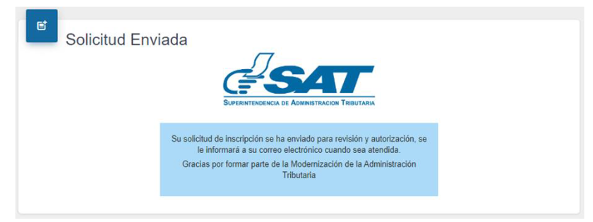 ultimo paso de tramitar NIT en línea, enviar solicitud a través del portal SAT