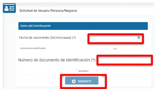 introducir datos para ingresar portal sat guatemala agencia virtual
