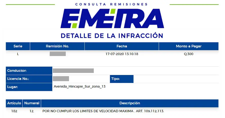 consulta multas emetra guatemala, ver multas EMETRA en línea 