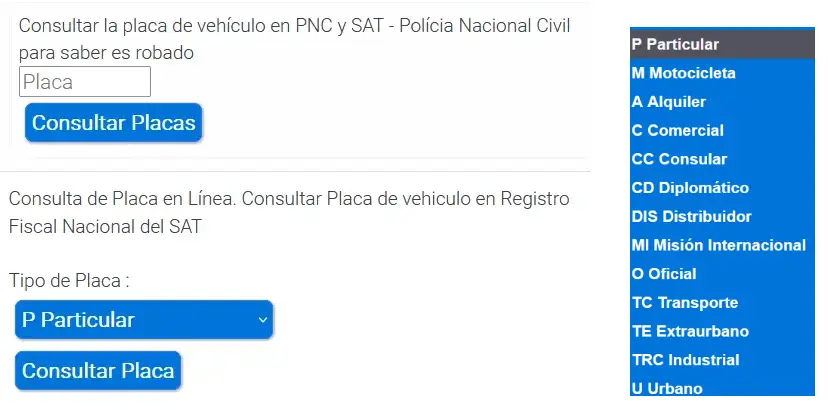consultar vehículo robado por placa en línea web de PNC