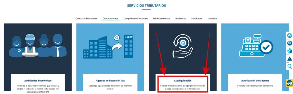 acceso portal SAT autoliquidación tributaria Guatemala