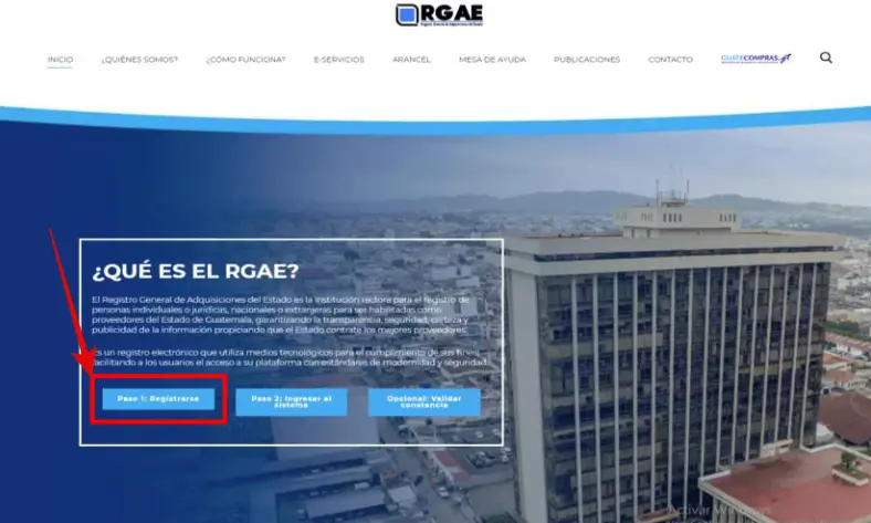 Registrarse en el portal RGAE en línea Guatemala